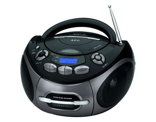 AEG Stereokassett Radio CD SR 4366 CD/MP3/USB Svart