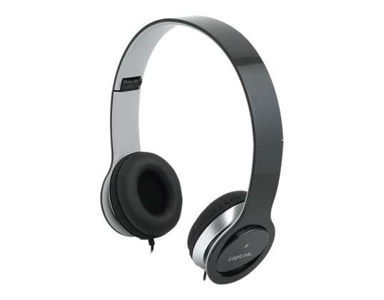 LogiLink sztereó kiváló minőségű mikrofonos fejhallgató fekete HS0028