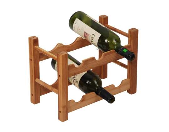 MK Bamboo ROMA - Porta-garrafas de vinho para 6 garrafas