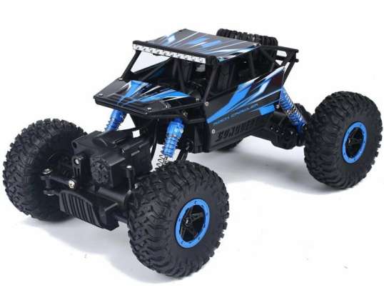 RC Monster Truck 1:18 - Rock Through 4WD Fox 2.4GHz (Negro-Azul)