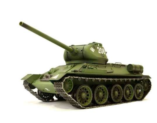 RC Tank orosz T-34/85 1:16 2.4GHz - füst, hang & fém fogaskerék (zöld)