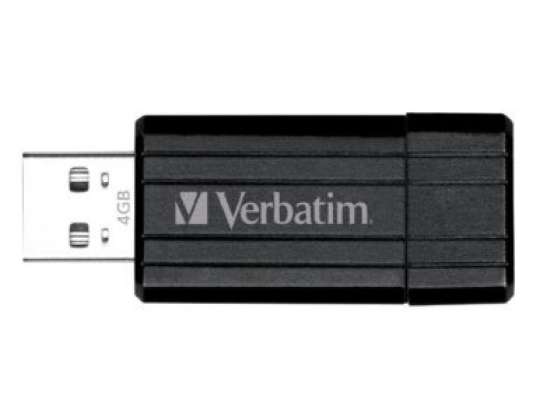 USB FlashDrive 8GB ordrett PinStripe Schwarz / svart 49062