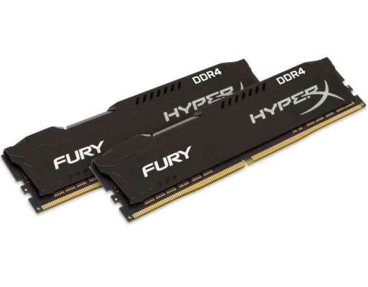 Kingston HyperX FURY atmintis Juoda 8GB DDR4 2133MHz rinkinio atminties modulis HX421C14FBK2/8