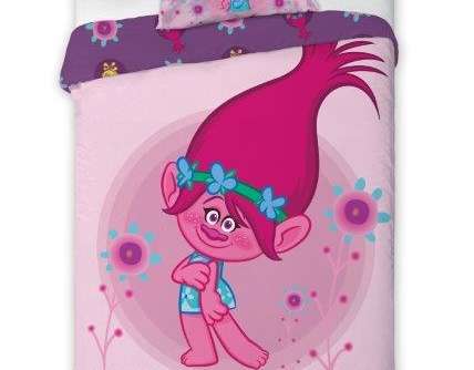 Fleece beddengoed Trolls 160x200 cm - 5907750545438