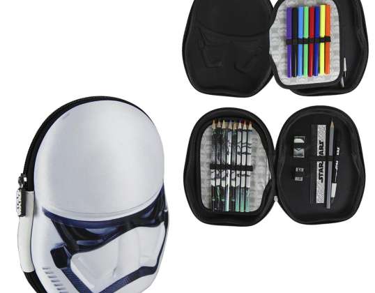 Pencil case with Giotto Star Wars accessories - 8427934957231
