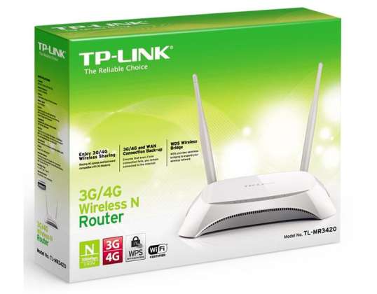Red TP-Link Router inalámbrico TP-Link TL-MR3420 3G / 4G 300Mbit TL-MR3420