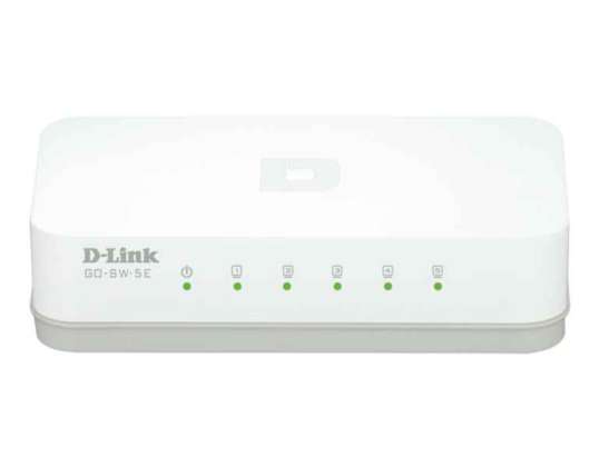 D Link Unmanaged Fast Ethernet 10/100 White Network Switch GO SW 5E/E