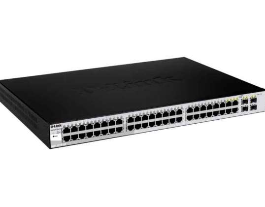 D Link Managed L2 Black Network Switch DGS 1210 48
