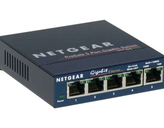 Netgear ProSafe Switch kobbertråd 1 Gbps 5-port 3U ekstern GS105GE