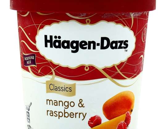 HAAGEN-DAZ - 500ml glace mango raspberry haagen daz