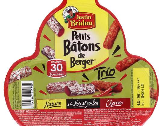 JUSTIN BRIDOU - 160g trio petits batons nnc justin bridou