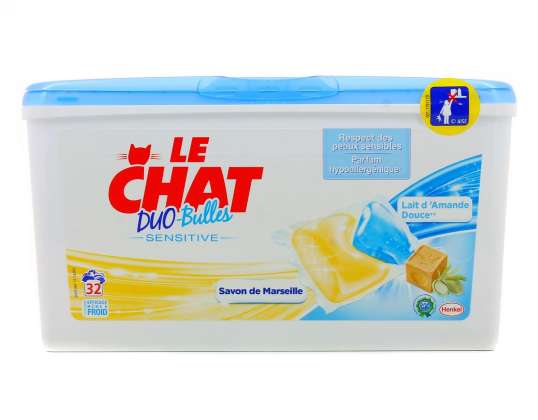 LE CHAT - 30 duo-bulles lessive sensitive le chat
