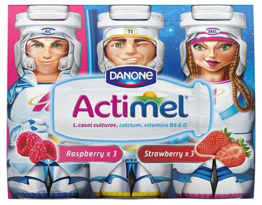 ACTIMEL - actimel kids straw/rasp 6pk 6x100g
