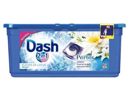 DASH - 30 doses lessive perles fleur lys dash 2en1