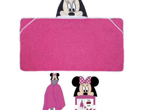 Asciugamano poncho con cappuccio Minnie Mouse - 8427934187607