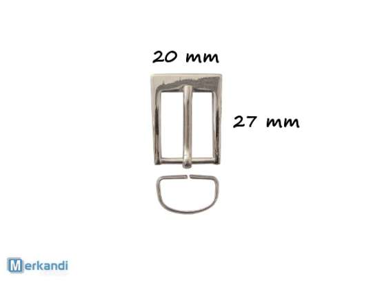 Riemgespen Metaal Zilver Rechthoekig Model K-1 - Groothandel Fournituren