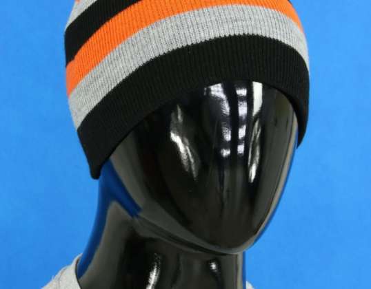 Men's cap with thick stripes thinner