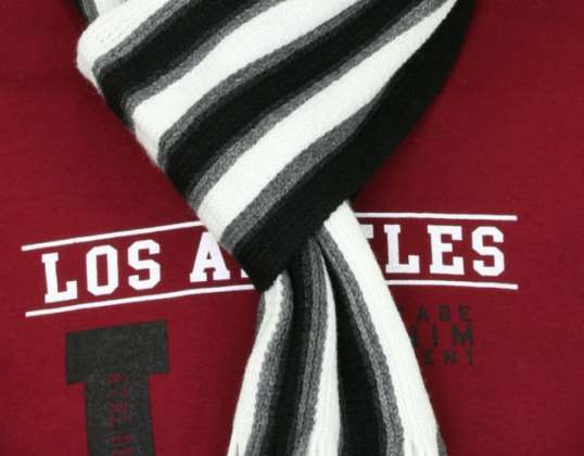Men's scarf with thick stripes