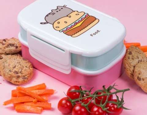 Pusheen Double Lunch Box with Fork and Spoon - 50604