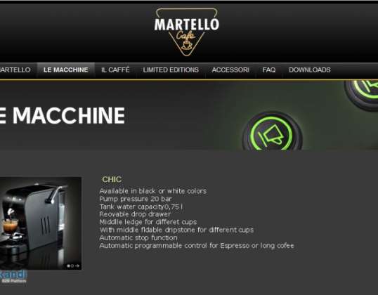 Espresso Kaffeemaschine von Martello Cafe Großhandel