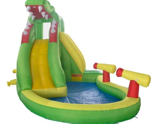 Water slide with reinforced PVC pool