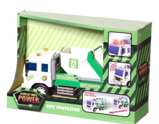 Carrinho de construção de fricção G1640 com luz e caixas de velocidades Música Algino