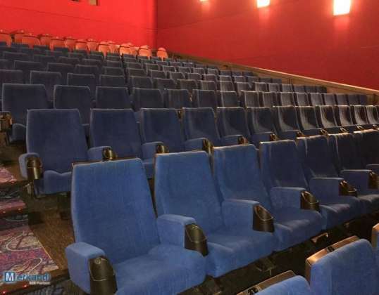 - POLTRONA CINEMA E TEATRO POLTRONA BLU CON PORTA-COPPIA.
