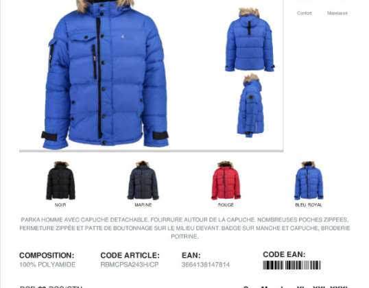 LOTE DE CHAQUETAS CANADIAN PEAK BUKKAT MEN
