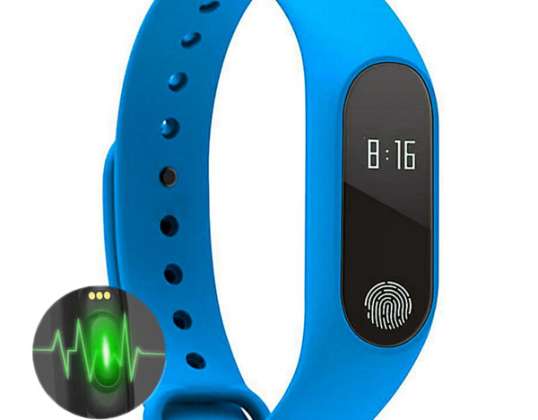 BRANSOLETKA SMART M2 FITNESS WATCH NIEBIESKA