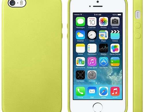 LEATHER CASE APPLE IPHONE 5 5S SE YELLOW