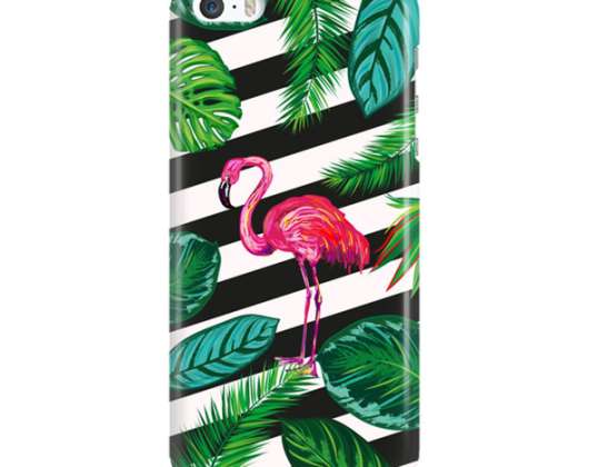 FUNNY BOOK CASE FLAMINGO OVERPRINT IPHONE 5 5S SE