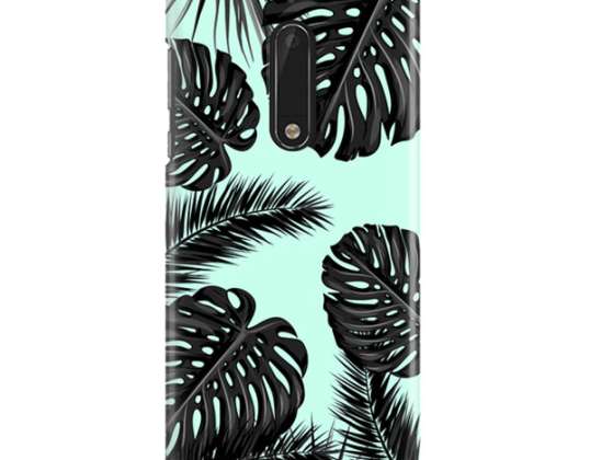 GRAPPIG HOESJE CASE PRINT ZWARTE BLADEREN NOKIA 5