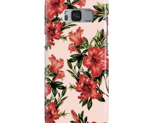 FUNNY CASE ETUI NADRUK CZERWONE KWIATY SAMSUNG GALAXY S8