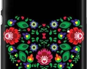 GRAPPIG HOESJE HOESJE PRINT BLOEMEN HART ZWART HUAWEI P9 LITE