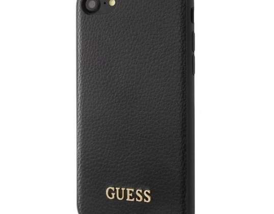 ATSPĖK KIETĄ DĖKLĄ, ŠVYTINTĮ GUHCI8GLBK "IPHONE 7 8" JUODĄ