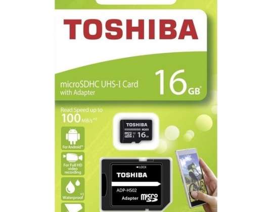 KARTA PAMIĘCI MICROSDHC 16GB TOSHIBA CLASS10 100MB/S UHS-I U1 (M203)