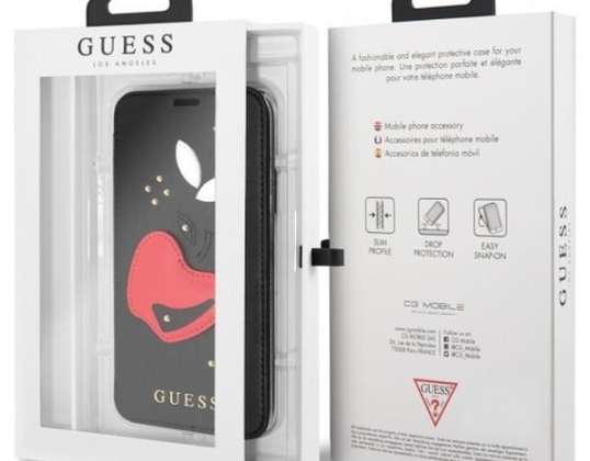 GUESS BOOK CASE FRUITISTIC IPHONE X NOIR GUFLBKPXPFRBK