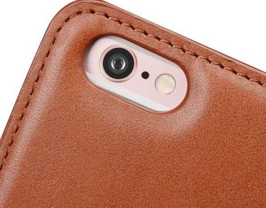 VETTI SKÓRZANE ETUI + PORTFEL IPHONE 6 6S BRĄZOWY