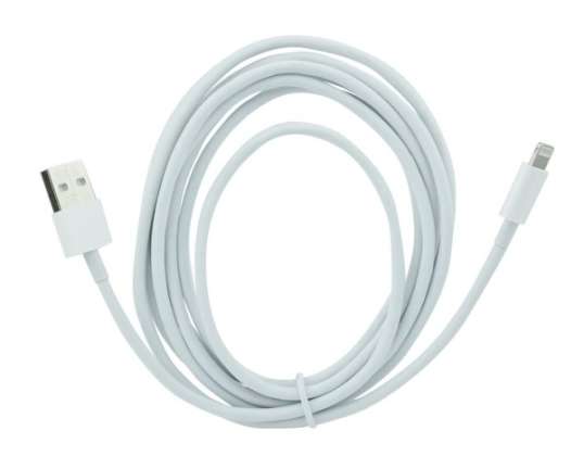 CABLE USB IPHONE 5 5S 6 6S 7 6PLUS 7PLUS BLANCO 3 METROS