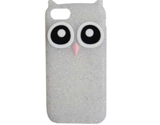 FUNDA 3D OWL PLATA IPHONE 6S 6 7 8