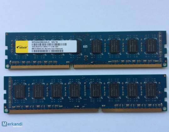 4GB DDR3 PC3-12800u RAM-geheugen voor de PC