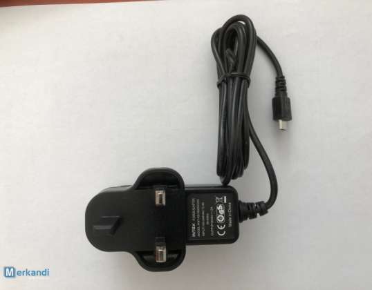 3 Pin UK Plug 5V 2A Power Adapter with Mini USB Jack - Reliable AC/DC Power Supply for Devices