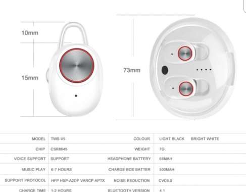 Auricolare bluetooth wireless stock