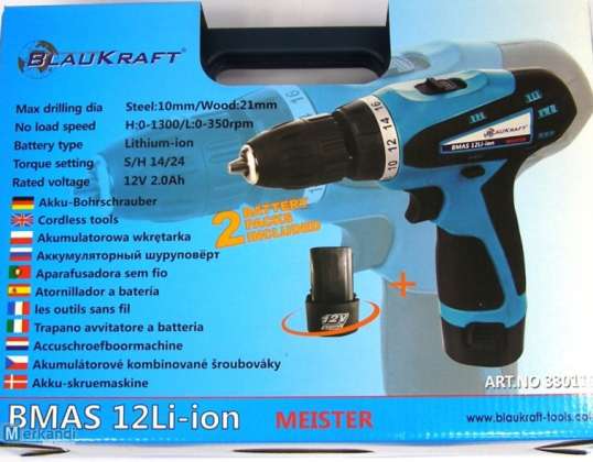 Wiertarko-wkrętarka BMAS12Li-ion 2,0Ah BLAUKRAFT
