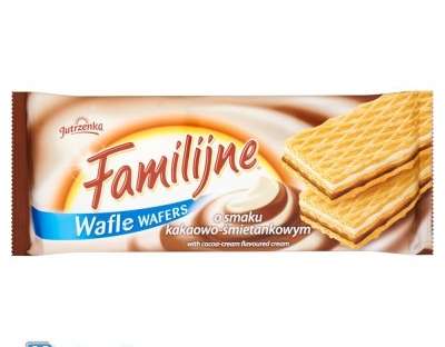 Jutrzenka Familys Wafers s smetano in kakav okusom 180G