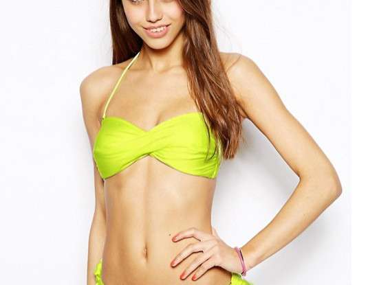 Conjuntos de bikini de color amarillo neón &#39;Go Hawaii&#39;
