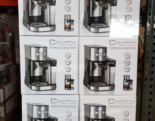 BARISTA espresso machine stainless steel / black 1470 watts