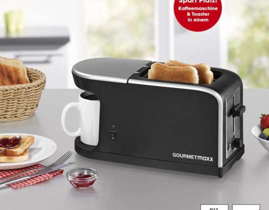 GOURMETmaxx Frühstücks-Center Kaffeemaschine und Toaster Stock