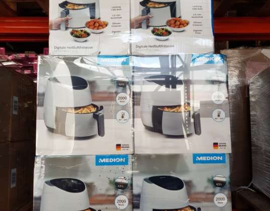 Friteuses à air chaud numériques MEDION MD18290 2000 watts 4.5l dégagement