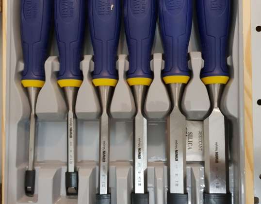 Lot outils IRWIN - 553 pièces : ciseaux à bois, pinces, étau